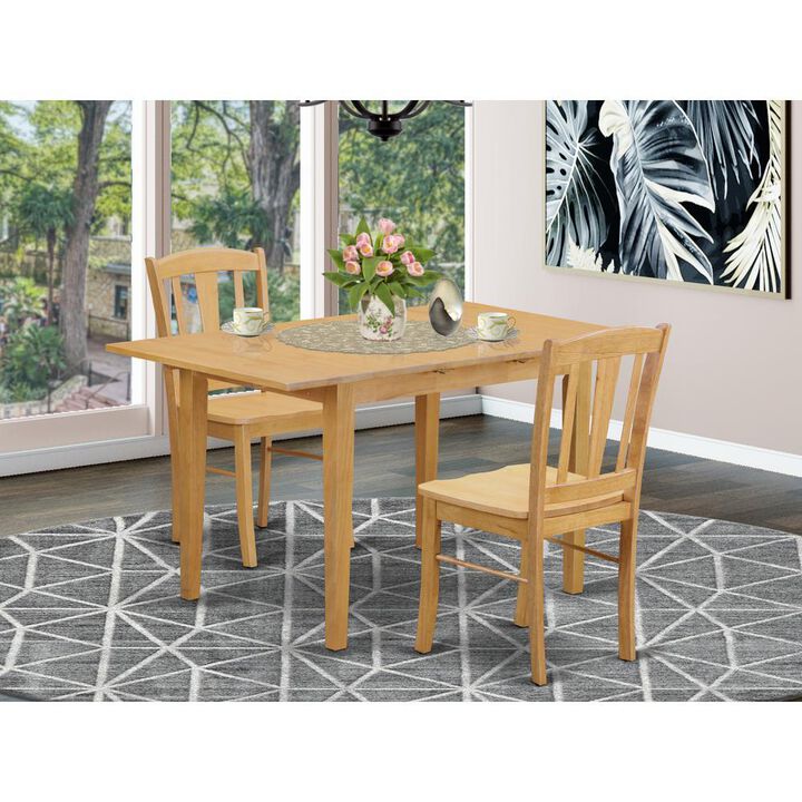 3 Pc Dining room set - Dining Table for small spaces and 2 Dining Chairs