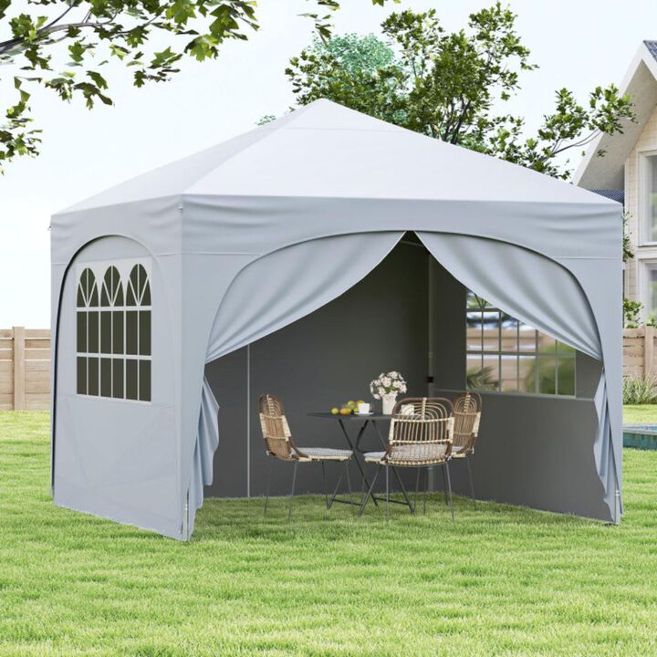 Hivvago Pop up Canopy Tent with 4 Removable Sidewall