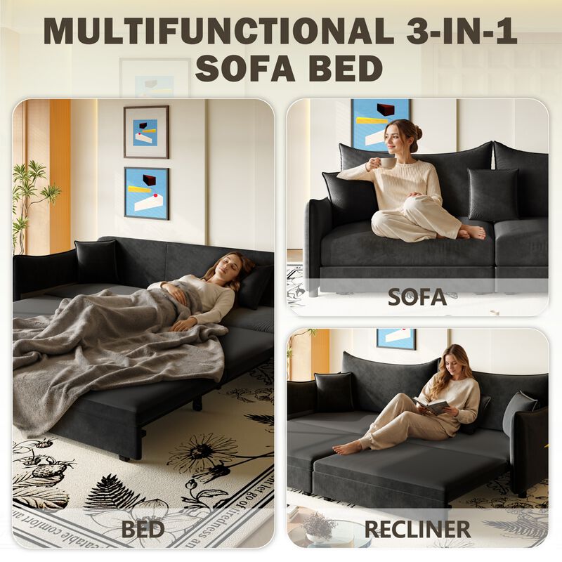 Swofir Pull Out Sleeper Sofa Bed image number 8