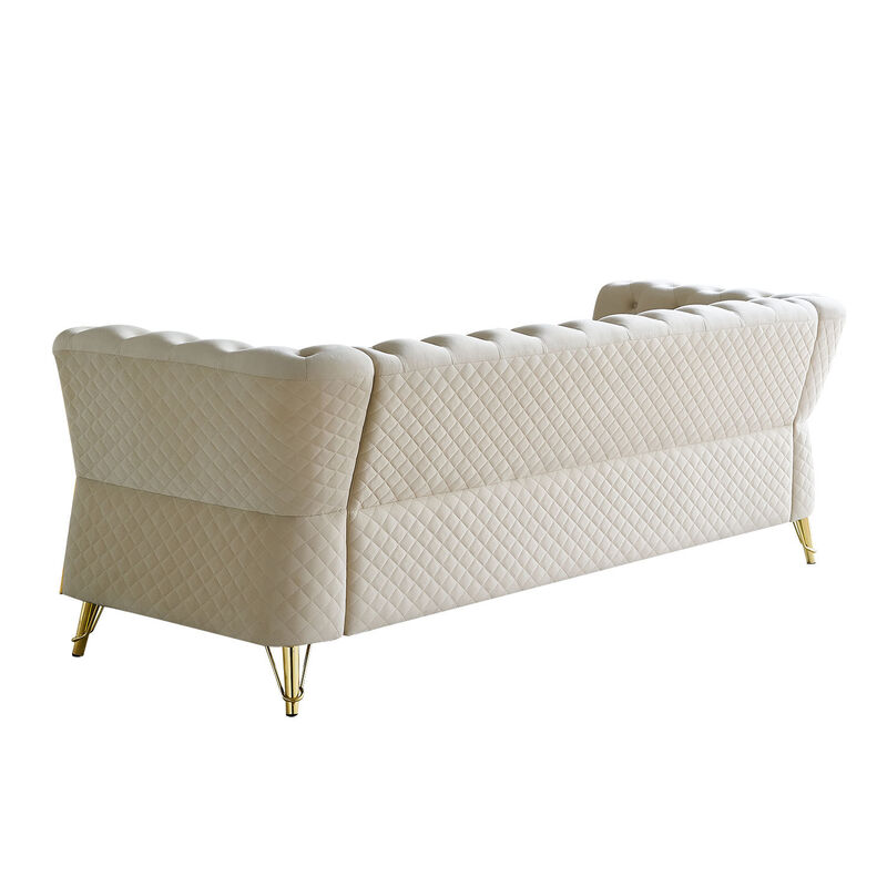 Modern Tufted Velvet Sofa For Living Room Color image number 5