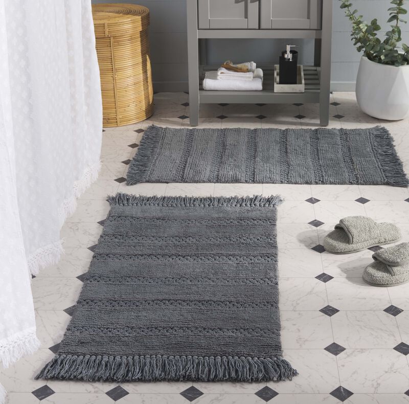 Finn Fringe PMB905 Set of 2 Bathmat image number 1