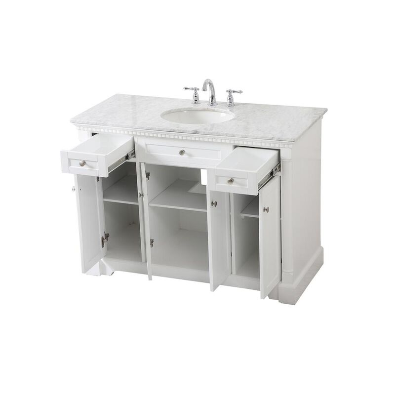 Elegant Kitchen and Bath 48 inch Single bathroom vanity in  White