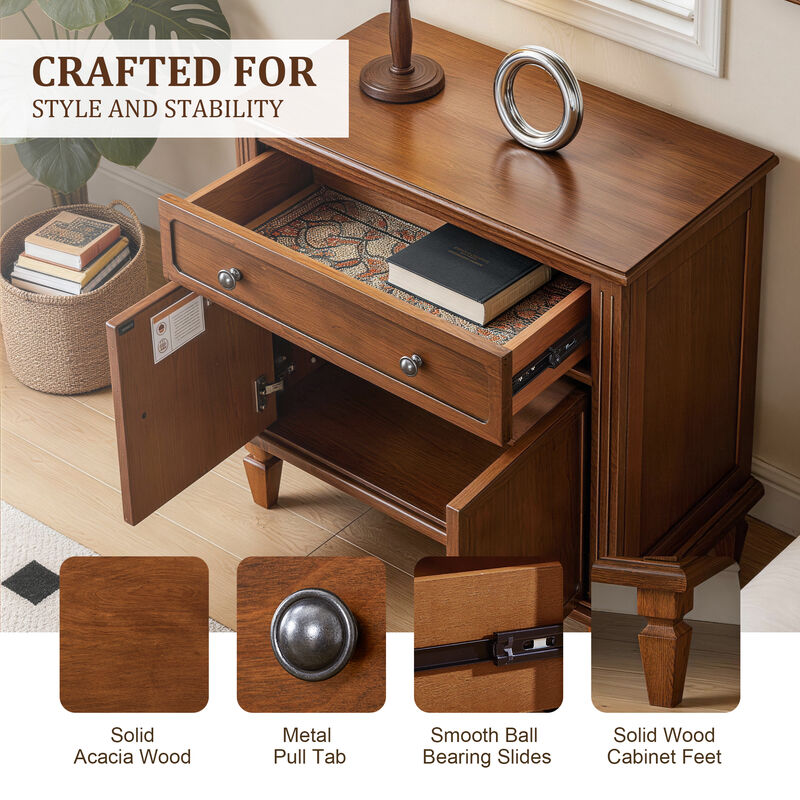 Rarwug Farmhouse Nightstand image number 5