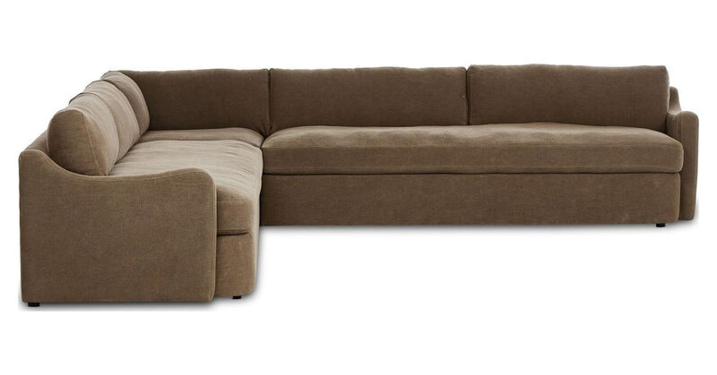 Aurelia 132" Broadway Coffee 3-Piece Sectional image number 0