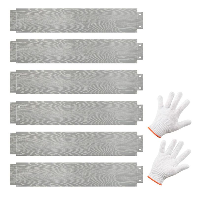 Hivvago 6-Pack 20 FT Galvanized Metal Landscape Edging for Lawn Yard