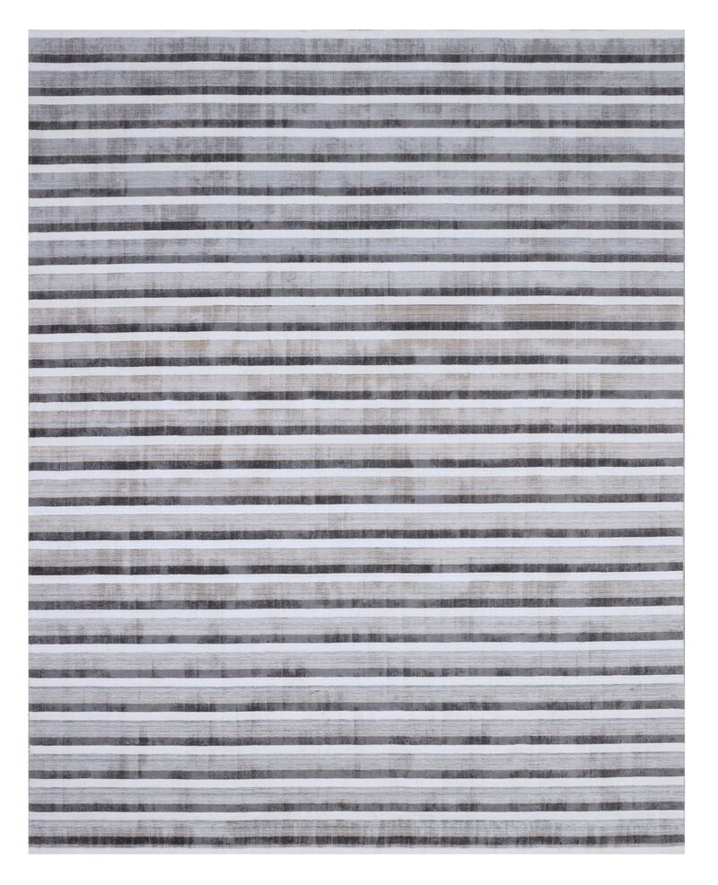HomeRoots Striped Hand Loomed Area Rug image number 0