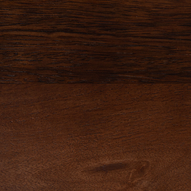 Stacked Marble Base and Mango Wood Drink Table with Gold Post, Walnut Finish image number 6