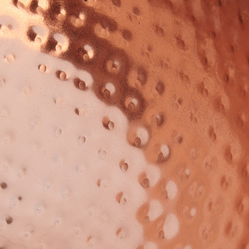 Round Hammered Metal Serving and Mixing Bowl, Copper Finish image number 5