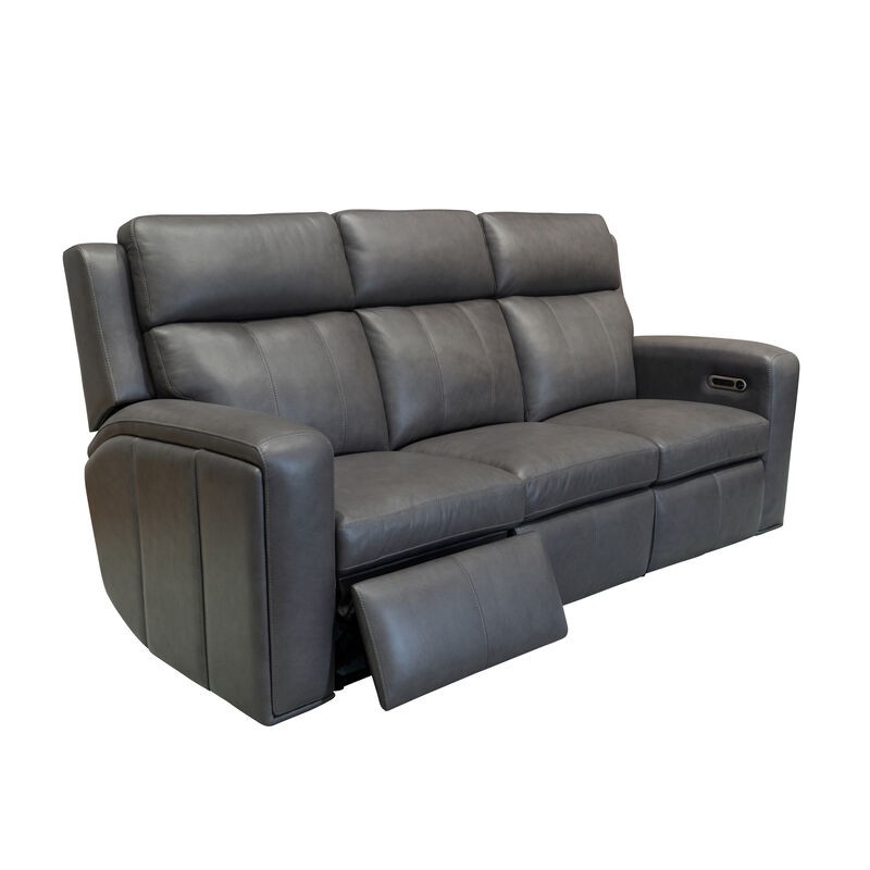 Wyatt Gunmetal Power Reclining Sofa