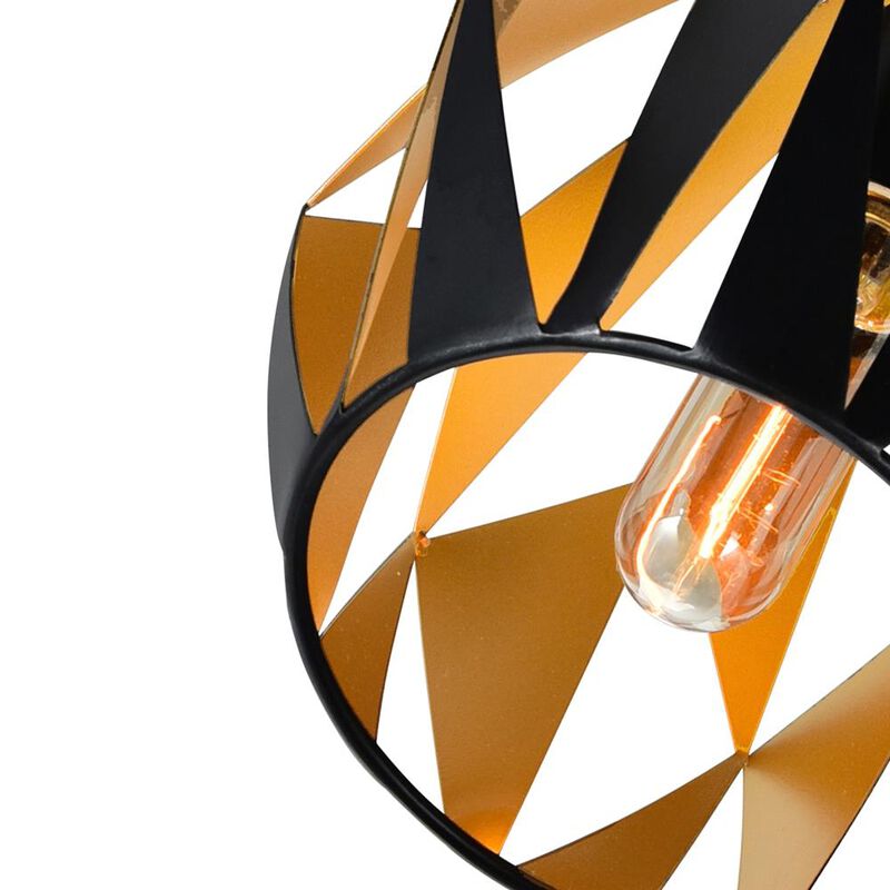 Oxide 1 Light Down Pendant With Black+Copper Finish