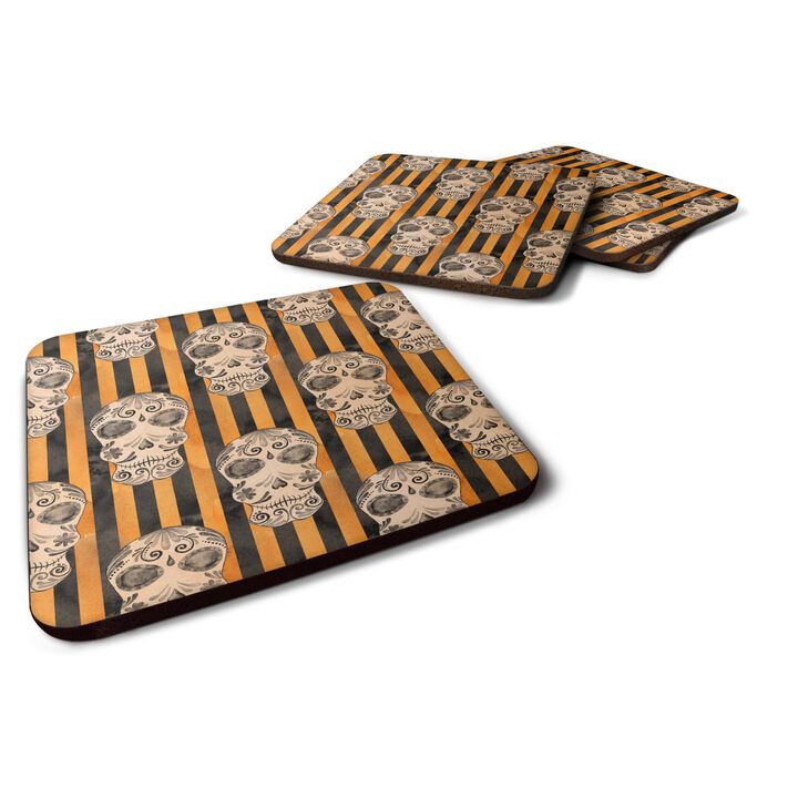 Caroline's Treasures Watecolor Halloween Day of the Dead Head Decorative coasters, 3.5, Multicolor