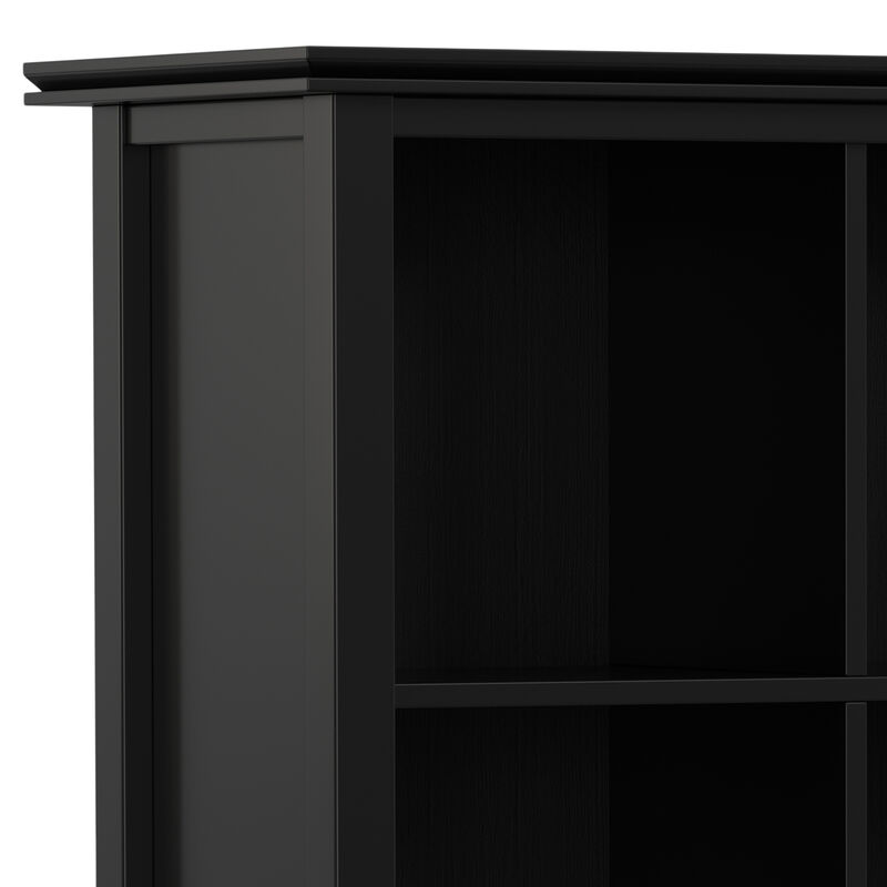 Artisan SOLID WOOD 45 inch x 43 inch Transitional 9 Cube Bookcase and Storage Unit in Black