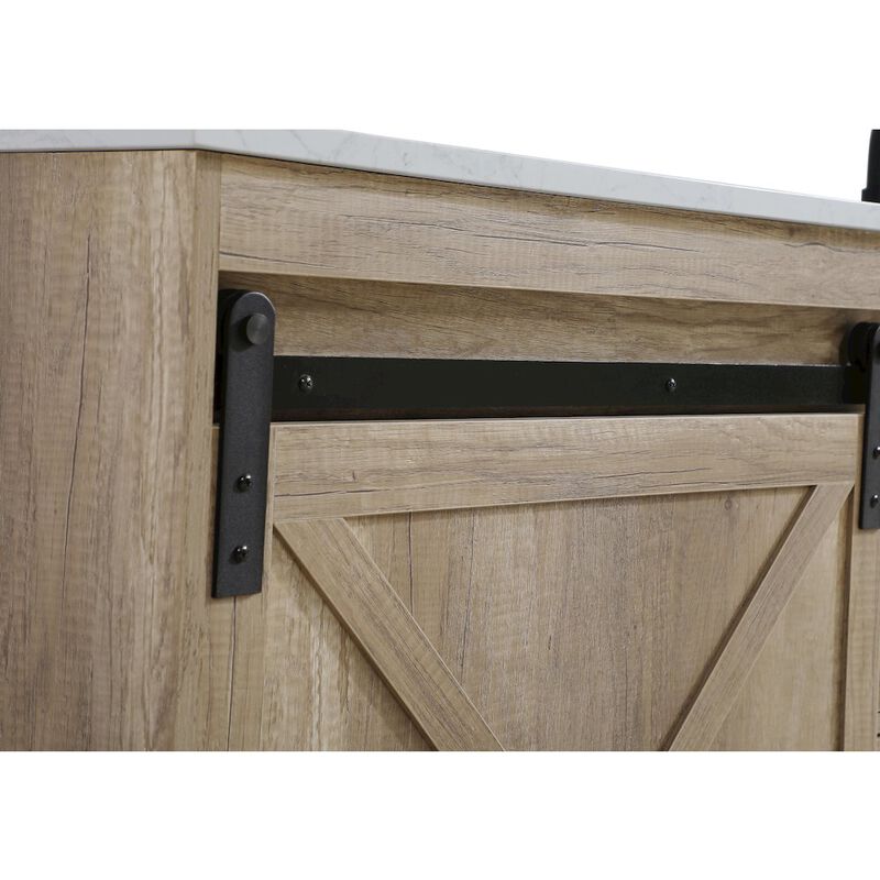 Elegant Kitchen and Bath Austin 54 Inch Single Bathroom Vanity In Natural Oak