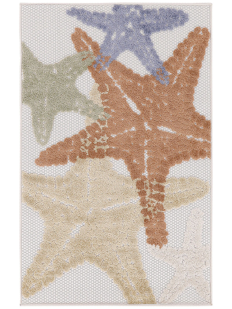 Aloha ALH28 Ivory/Multicolor 2'8" x 4' Rug image number 0