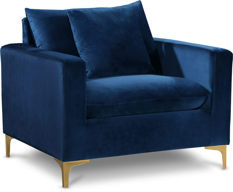 Meridian Furniture Naomi Navy Velvet Chair