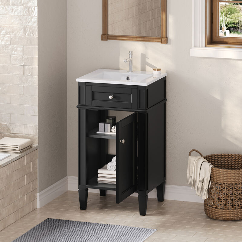 Freestanding Single Bathroom Vanity Set image number 9