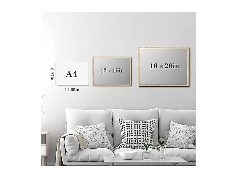 Framed Wall Art Western Decor Yall Geometric Typography Canvas Farmhouse Bedroom image number 3