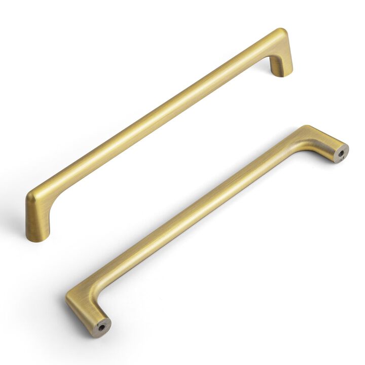Goo-Ki 6 Pack Brushed Bronze Cabinet pulls,6.3 inch(160mm) Hole Center Zinc Alloy Drawer Pulls,6 Pack