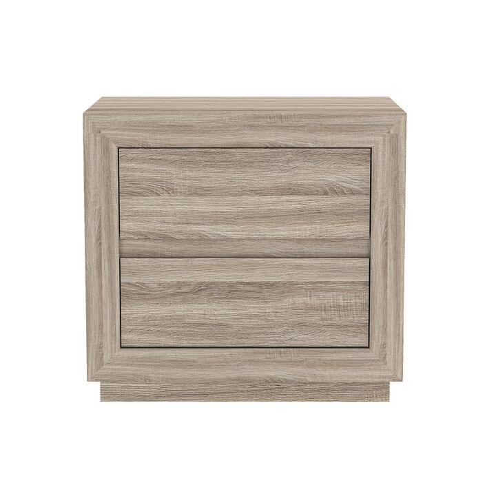 Soren 26" 2-Drawer Nightstand in Natural Oak