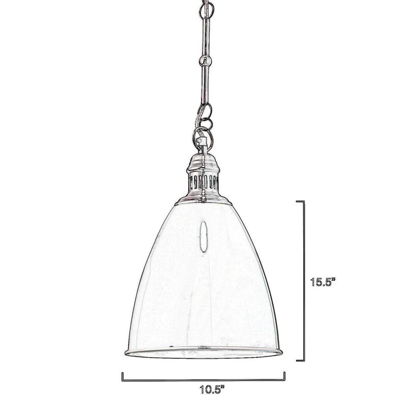 Lucy 11 Inch Pendant Chandelier, Lacquer Steel, Smooth Dome Shade, Gray-Benzara image number 5