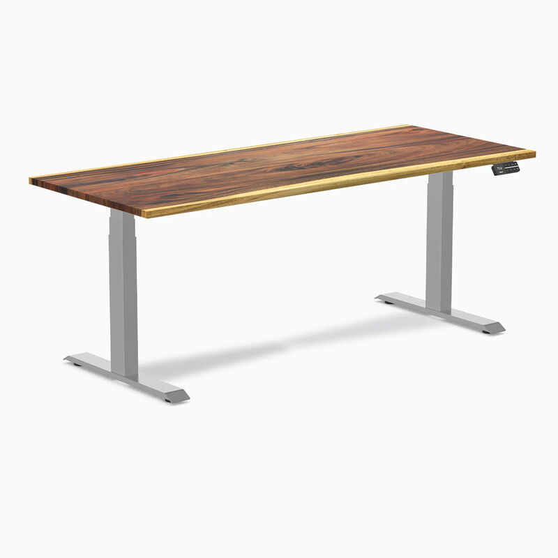 Desky Dual Hardwood Sit Stand Desk image number 0