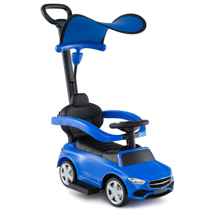 3 in 1 Toddler Ride On Push Car with Canopy Sliding Function and Stroller image number 0