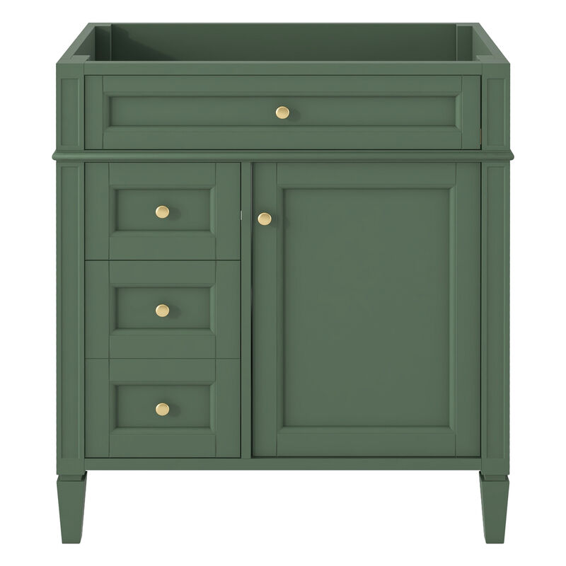 ELEMENT ACE 30 Inch Freestanding Bathroom Vanity Without Top Sink, Sturdy Bathroom Storage Cabinet with Multiple Drawers and Adjustable Shelf for Bathroom Organization image number 0
