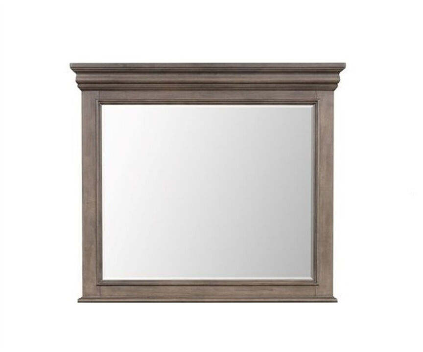 Stirling 44 in. W x 38 in. H Rectangle Wood Frame Gray Dresser Mirror