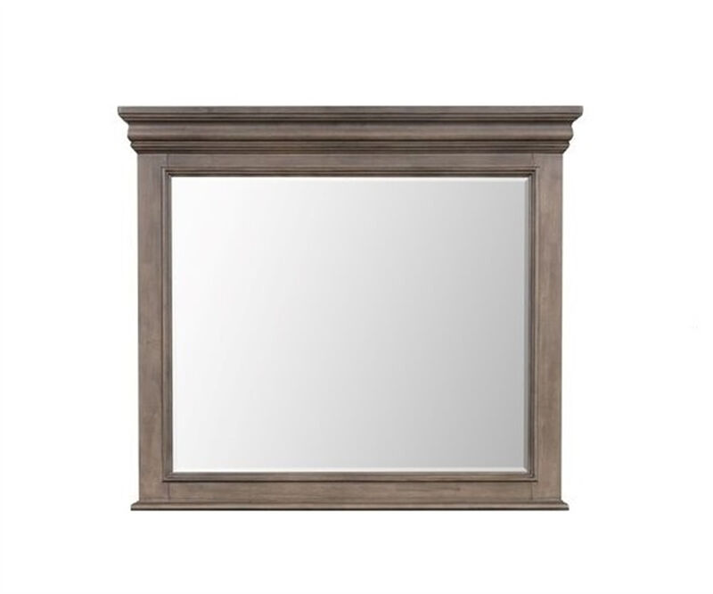 Stirling 44 in. W x 38 in. H Rectangle Wood Frame Gray Dresser Mirror image number 0
