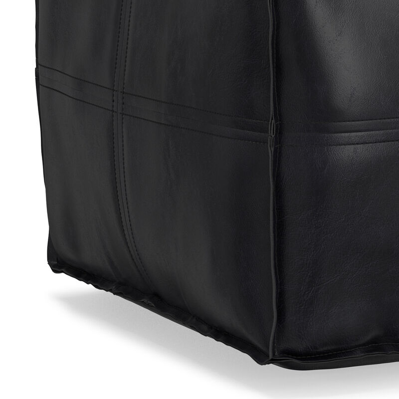 Simpli Home Brody 18W Square Top Stitich Pouf image number 5
