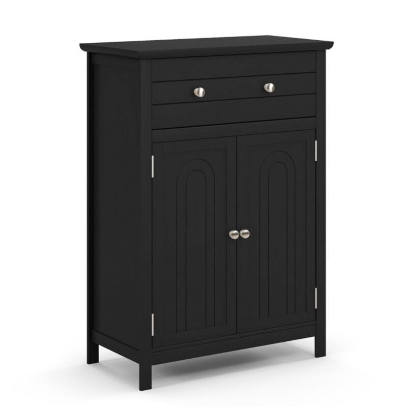 Hivvago Wooden Bathroom Floor Cabinet with Drawer and Adjustable Shelf