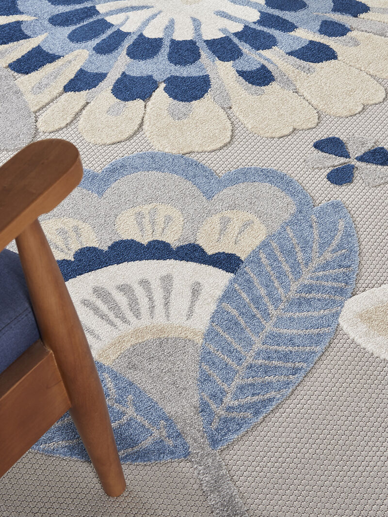 Aloha ALH25 Blue/Gray 6' x 9' Rug