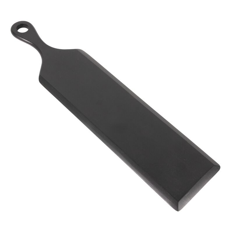 Mango Wood Cheese and Cutting Board with Round Opening on Handle, Black image number 0