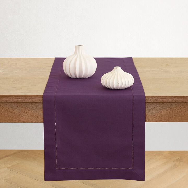 Cotton Linen Table Runner - Cotton Linen Hemstitch
