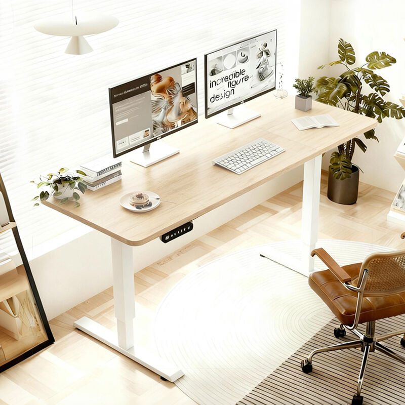 GOODSILO Electric Standing Desk with Height Adjustable Feature for Home and Office Modern Computer Table Gaming Desk image number 1