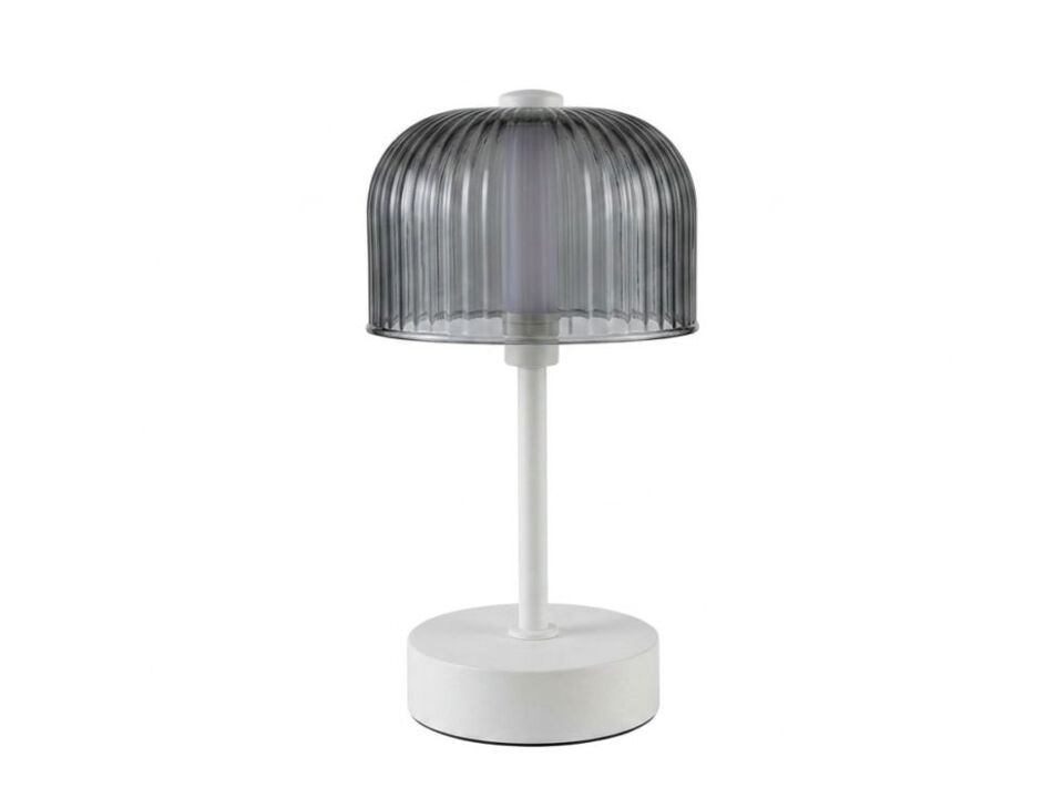 Touch Control LED Wireless Modern Glass Desk Lamp For Office Camping Gray