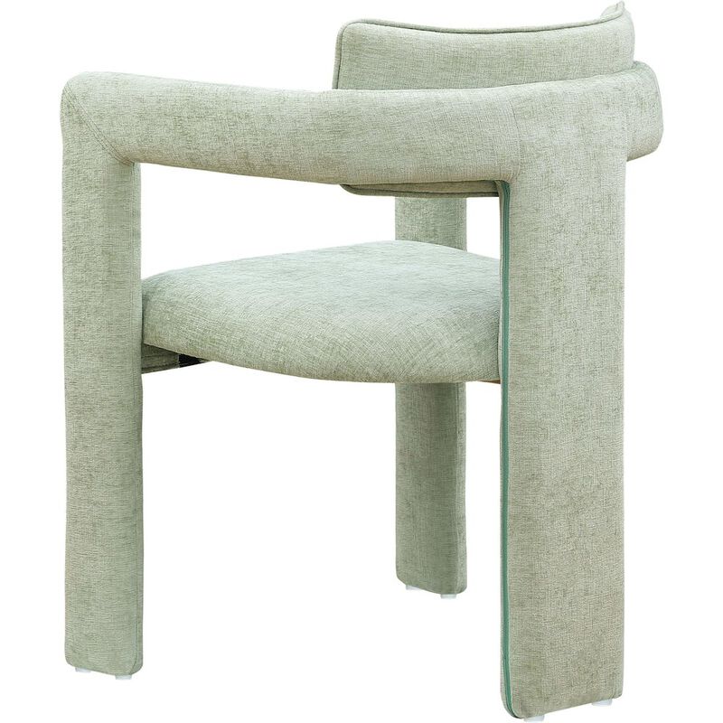 Meridian Furniture Brenda Mint Chenille Fabric Dining Chair, Set of 2