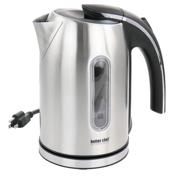 Better Chef 1.7 Liter 360 Degree Stainless Steel Cordless Electric Kettle