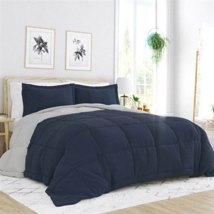 Soft & Stylish 3-Piece Microfiber Comforter Set, Reversible Bedding