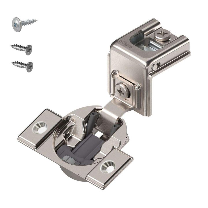 Blum 39C355B.24 Compact BLUMOTION 39C Hinge, Soft-Close, 110 Degree, 1-1/2 Overlay, Screw-on with Set of Screws (2)