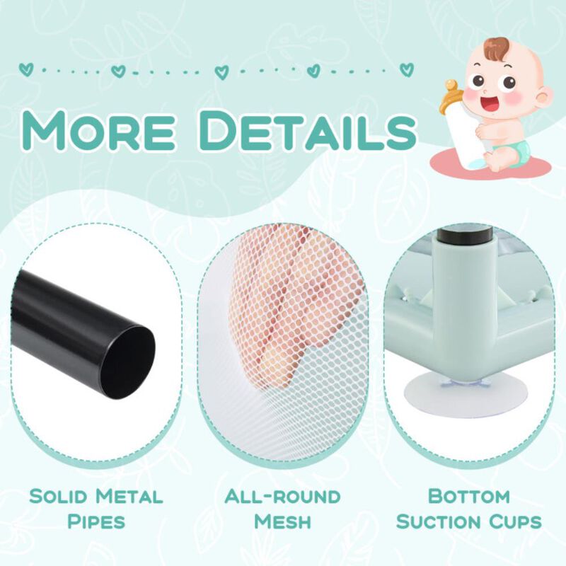 Hivvago Large Kids Activity Center Baby Playpen for Toddlers with 4 Pull Rings