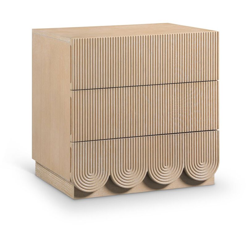 Meridian Furniture Scallop Natural Night Stand