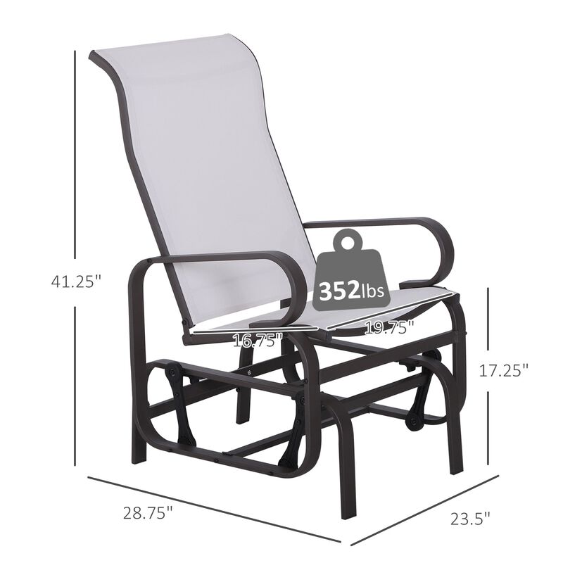 Outdoor Glider Chair, Patio Gliders, Smooth Rocking Chairs for Outside Patio image number 2