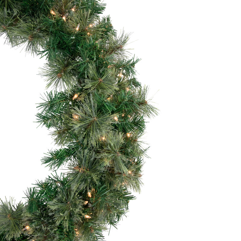 Pre-Lit Oregon Cashmere Pine Artificial Christmas Wreath  36-Inch  Clear Lights image number 3