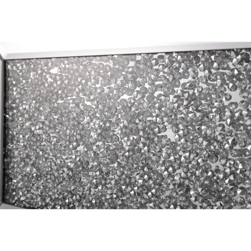 Streamdale Acrylic Diamond Mirror Mantelpiece with Electric Heater