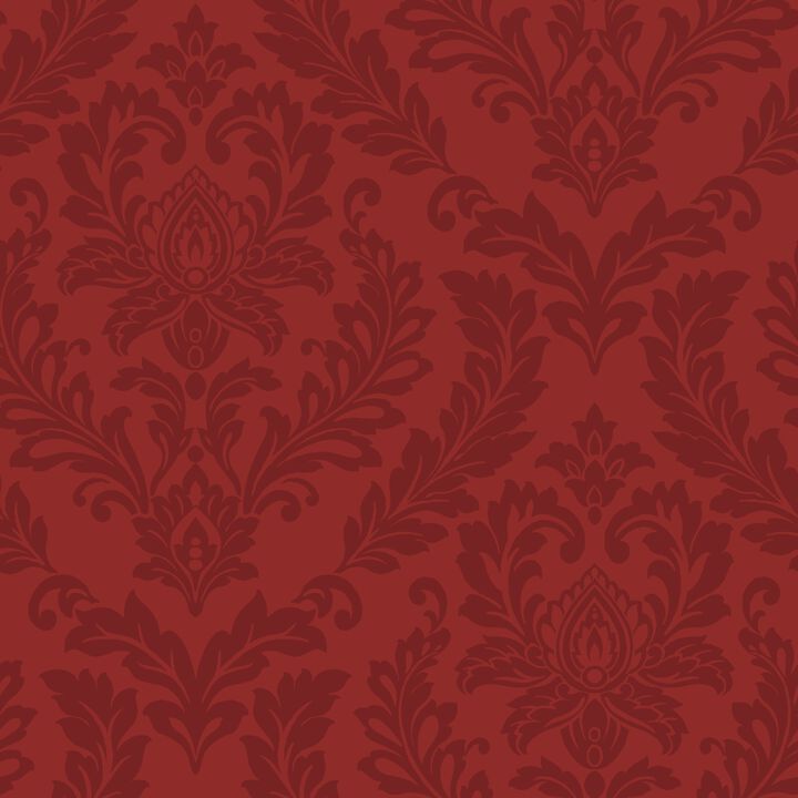 Damask Purple & Red Wallpaper