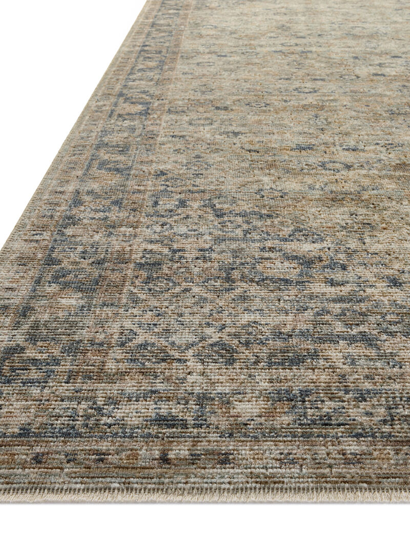 Heritage HER-08 Sage / Navy 2''5" x 16' Rug by Patent Pending
