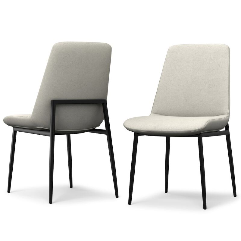 Simpli Home Savannah Dining Chair ( Set Of 2 ) In Natural Linen Look Fabric