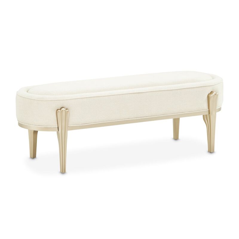 Michael Amini Camellia Field Bench - Caramel image number 0