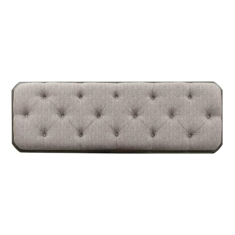 Liberty Furniture White Antique Bedroom Bench With Storage Shelf, End of Bed Accent Seat image number 5